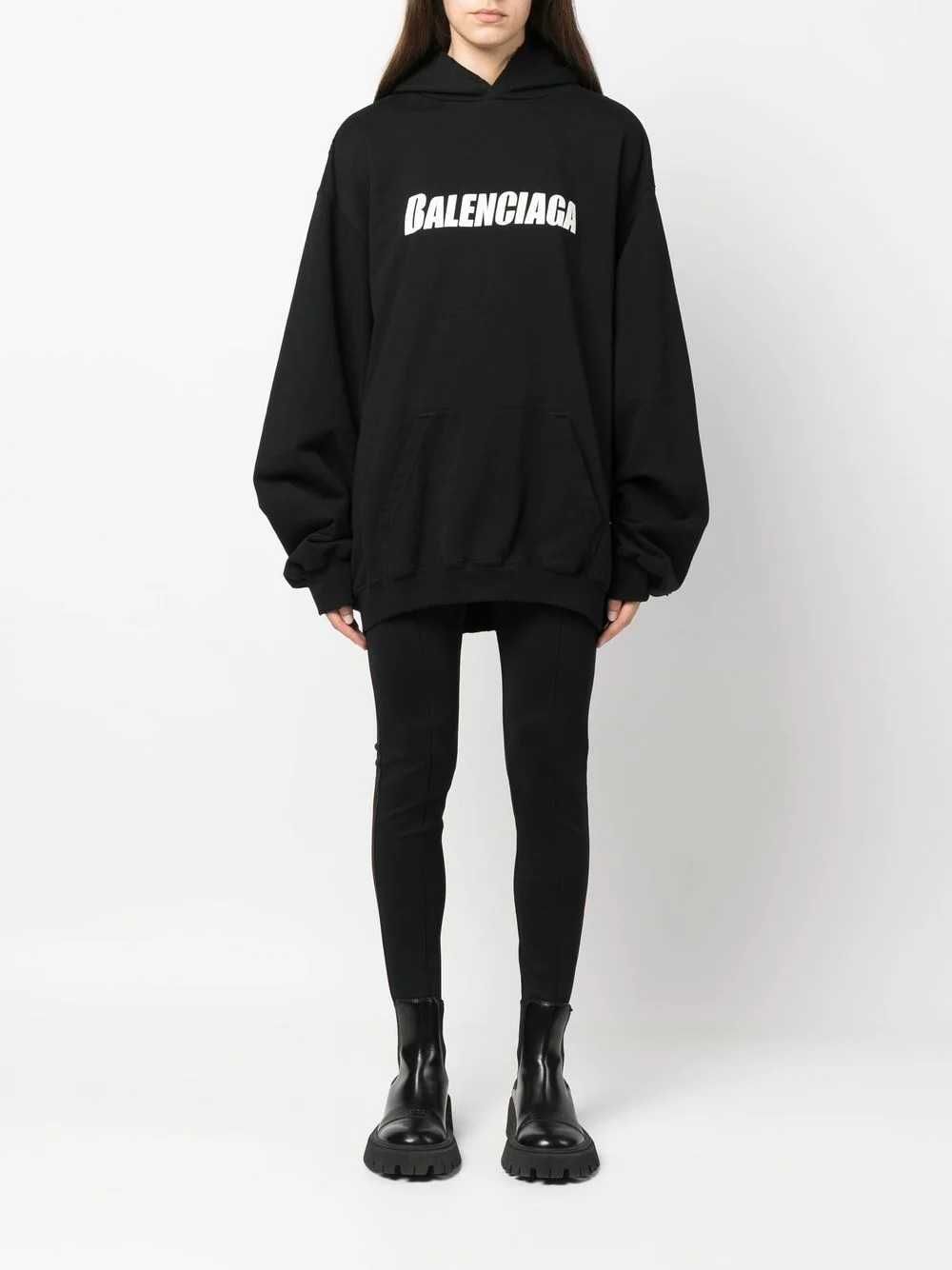 BALENCIAGA Ripped Caps Logo Oversized Горнище тип Суичър size S (L/XL)