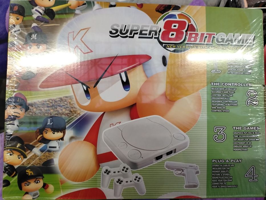 Consola de Jocuri Video Retro, SUPER-8BIT-GAME, cu 2 Joystick-uri 1 Ar