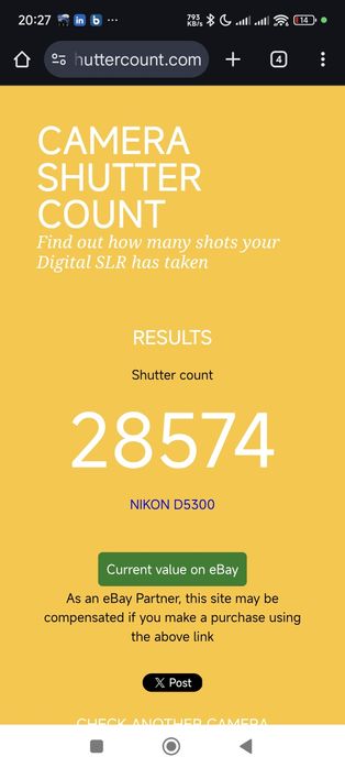 Nikon D 5300 тяло + 18-55mm обектив + 32gb карта + подарък чанта