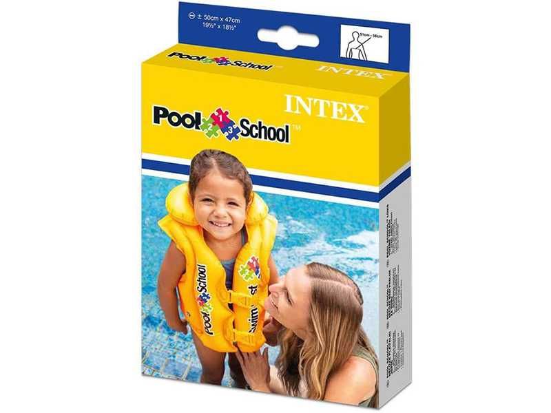 НОВИ! Детска надуваема жилетка Intex Pool School 18-30кг. 3-6г.