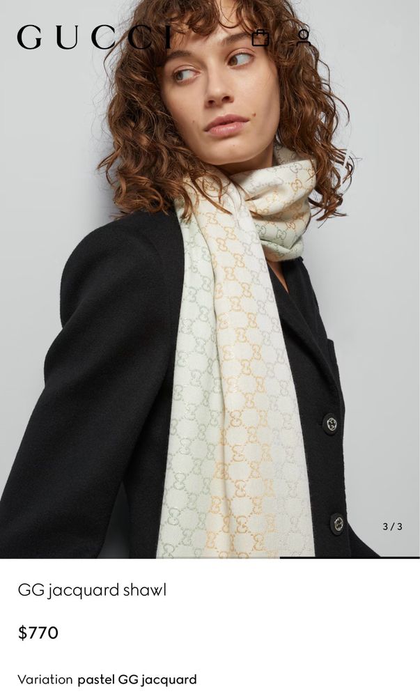 Жаккардовая шаль Gucci