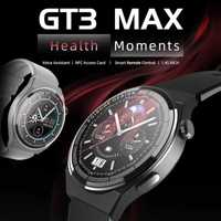 Смарт часовник GT3 MAX каишка х3/NFC/1.45"екран /Пулсомер/Водоустойчив