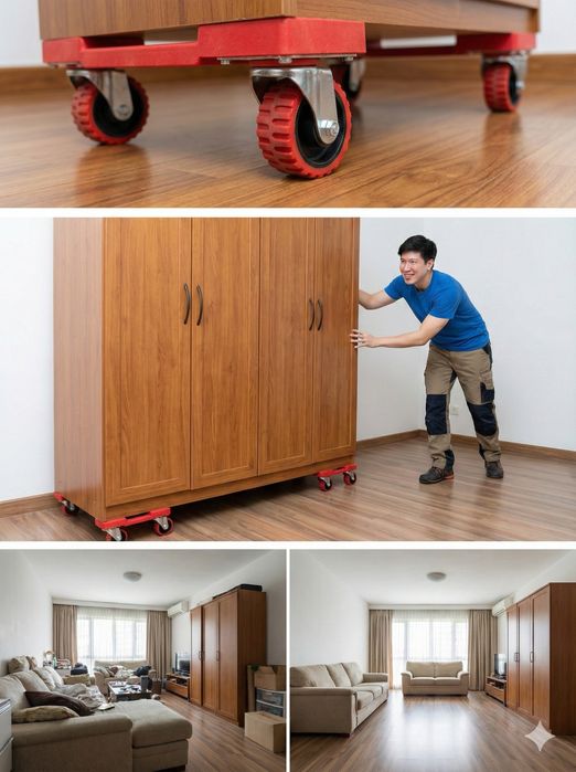 Перестановка мебели по квартире. Спец. инструмент. Без царапин.