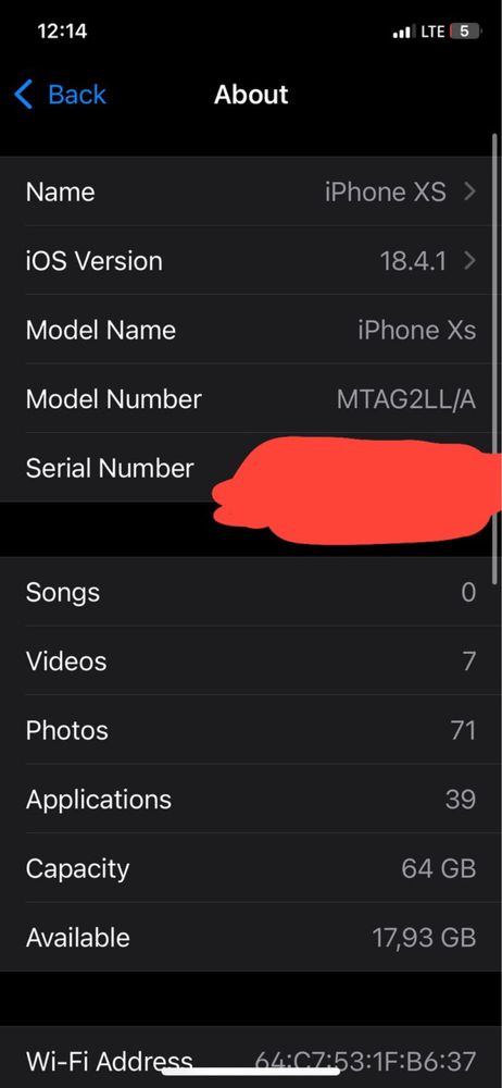 Iphone xs ajoyib holatda 64talik