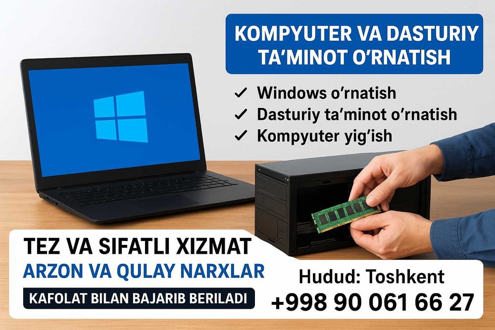 Dasturiy Ta’minot Xizmatlari Tez Sifatli va Kafolat bilan