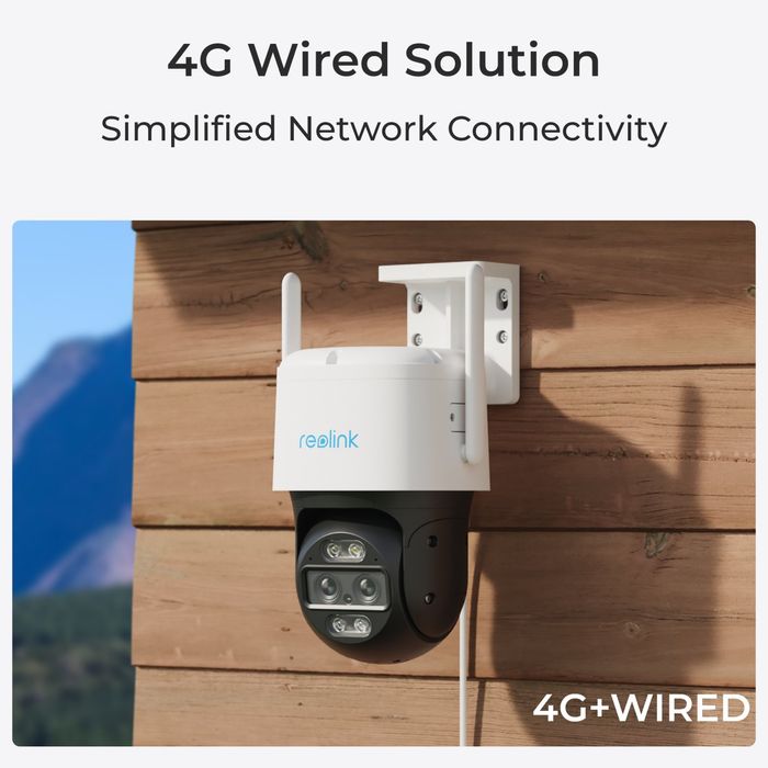 Camera de supraveghere 4G-LTE, Reolink TrackMix G765 Wired
