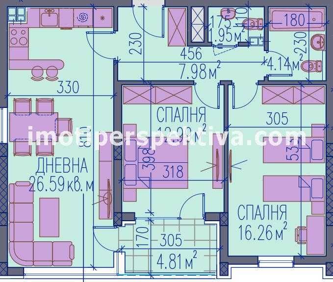 Продава се Тристаен апартамент в Пловдив, Център - 107 кв.м за 1190 €/кв.м - Снимка #10