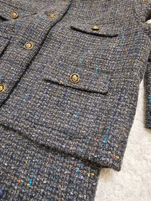 Compleu tip Chanel, fusta si jacheta - sacou, marimi XS, S, nou