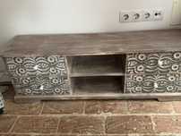 Vand comoda TV  lemn masiv acacia vintage