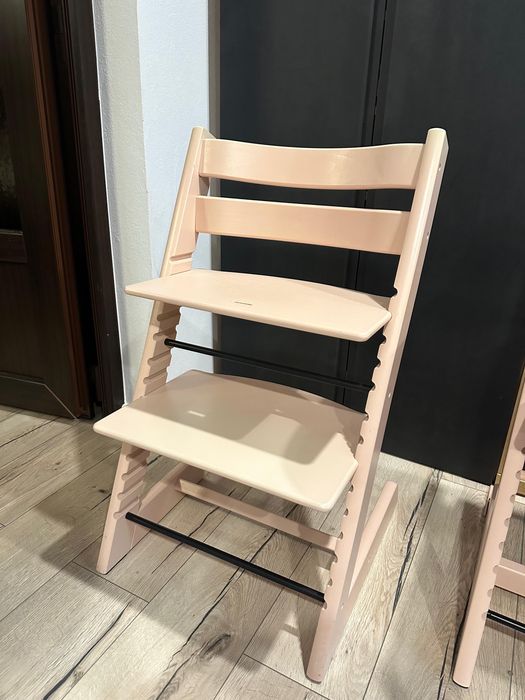 Scaun de masa pentru copii Stokke Tripp Trapp, lemn fag, serene pink