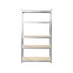 Raft metalic cu 5 polite MDF, 180x90x50cm, 175kg/polita, montaj fara suruburi, galvanizat