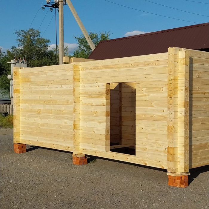 Сруб бани из профилированного бруса