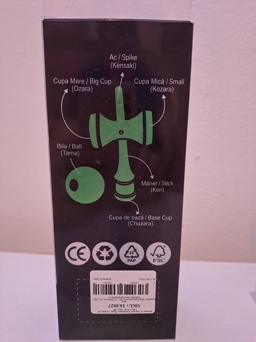 Kendama originală X,Black and White Crack