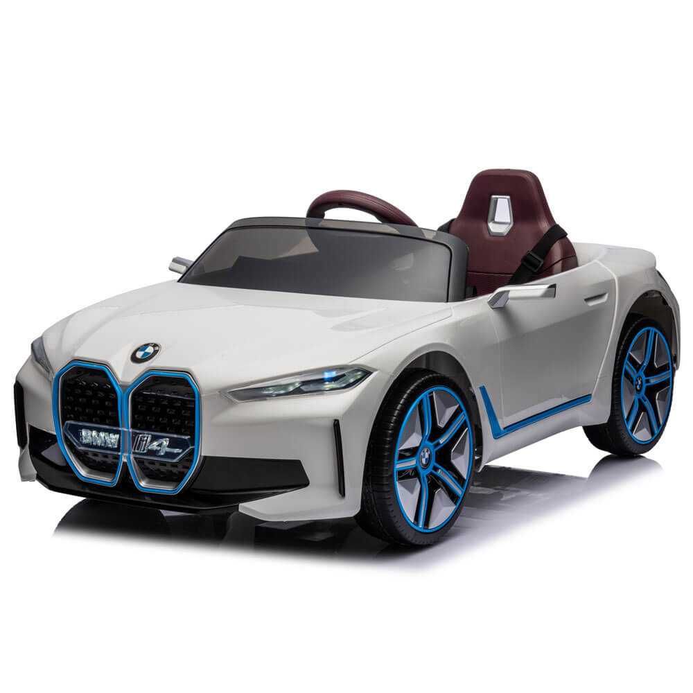 Masinuta electrica BMW i4 alba