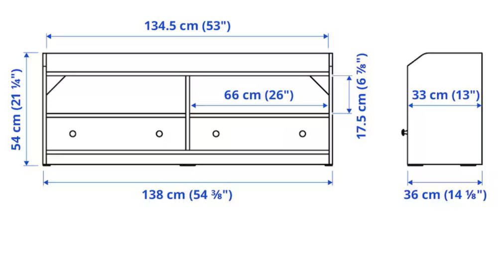 Comoda TV Ikea HAUGA 138x36x54 cm
