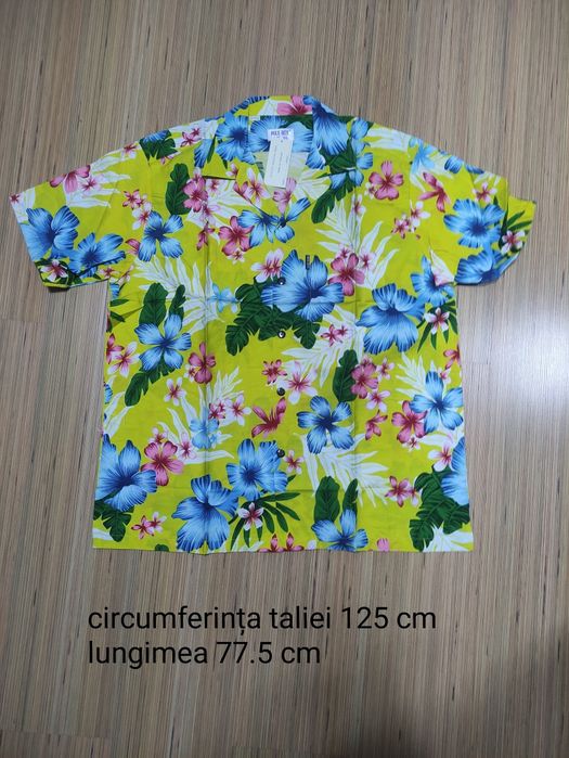 Camasi  Hawaii inflorate 3XL are 125 cm de jur împrejurul bur