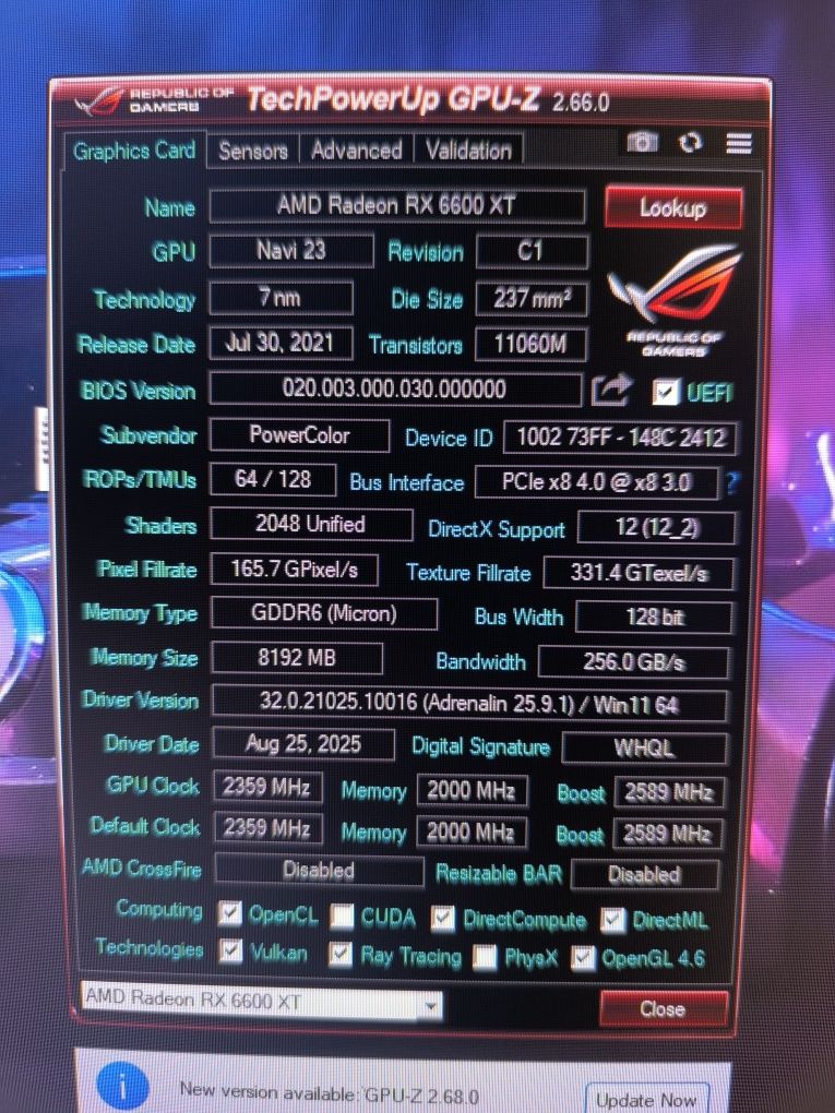 Rx6600xt (8gb gddr6)
