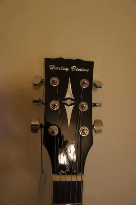Chitara semi-acustica pentru stangaci, Harley Benton HB-35LH BK