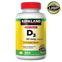 Витамин Д3 2000, Kirkland Extra Strength D3 50 mcg., 600 капс Америка