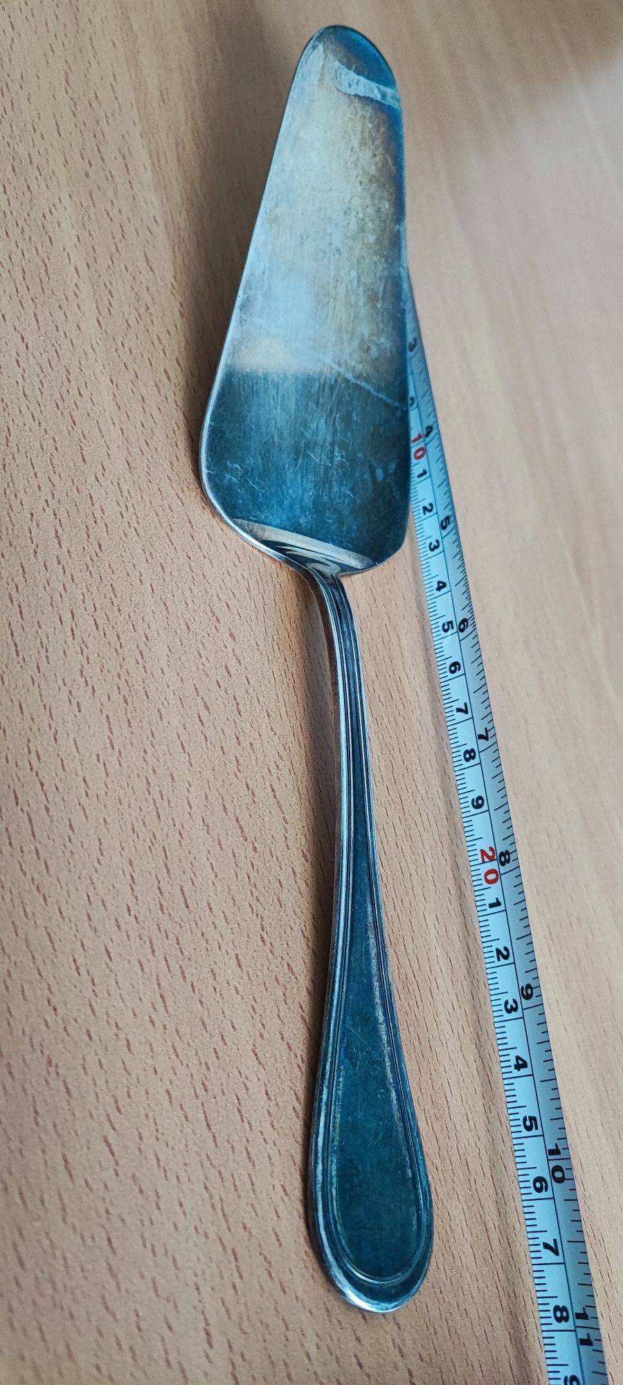 Lupă veche din argint 800 cca 15cm , paletă tort argint 1000 masiv