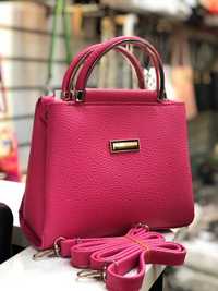 Дамска елегантна чанта с допълнителна дълга дръжка в различни цветове