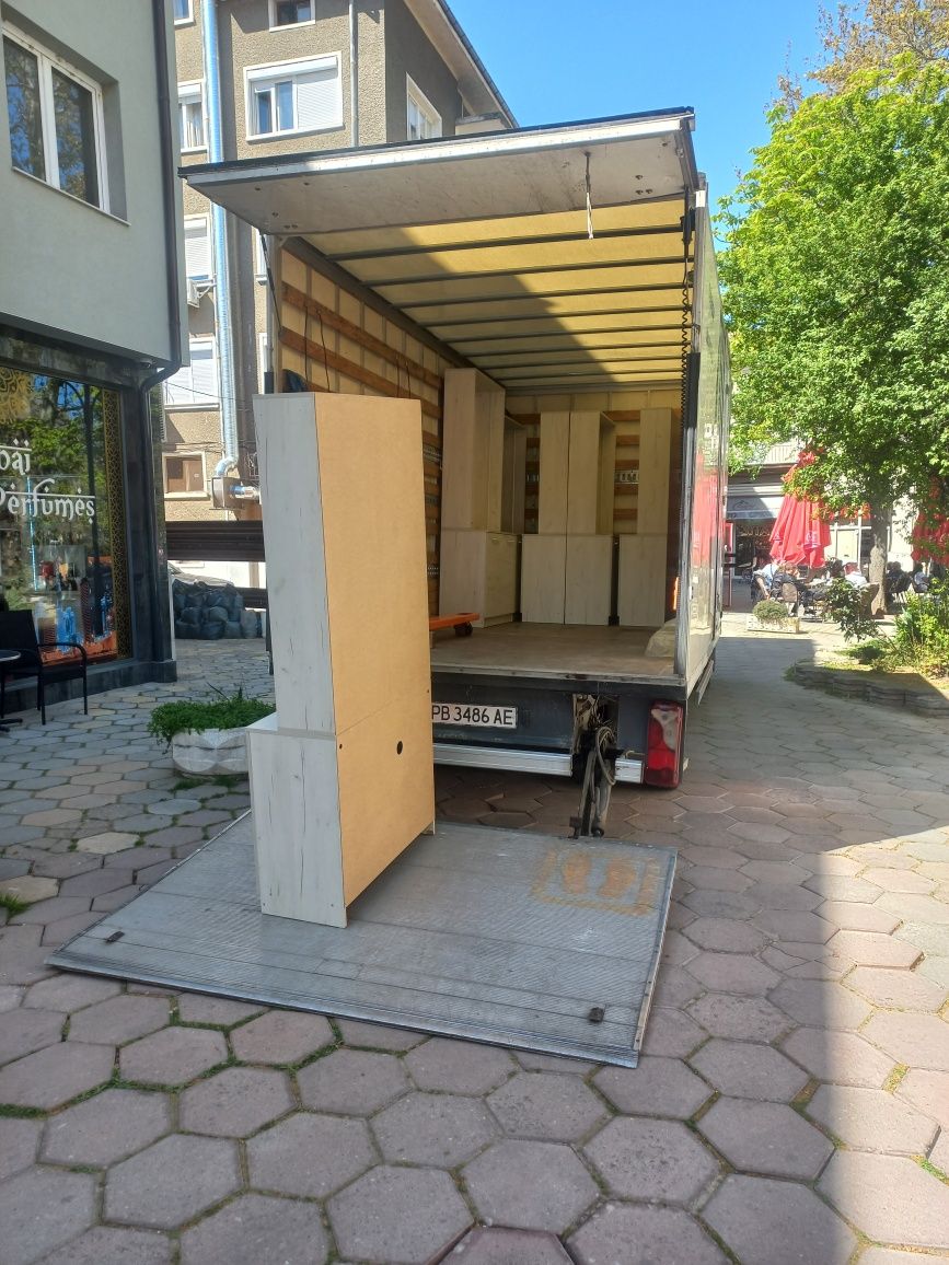 Транспортни   превози товарен транспорт бус със падащ борд