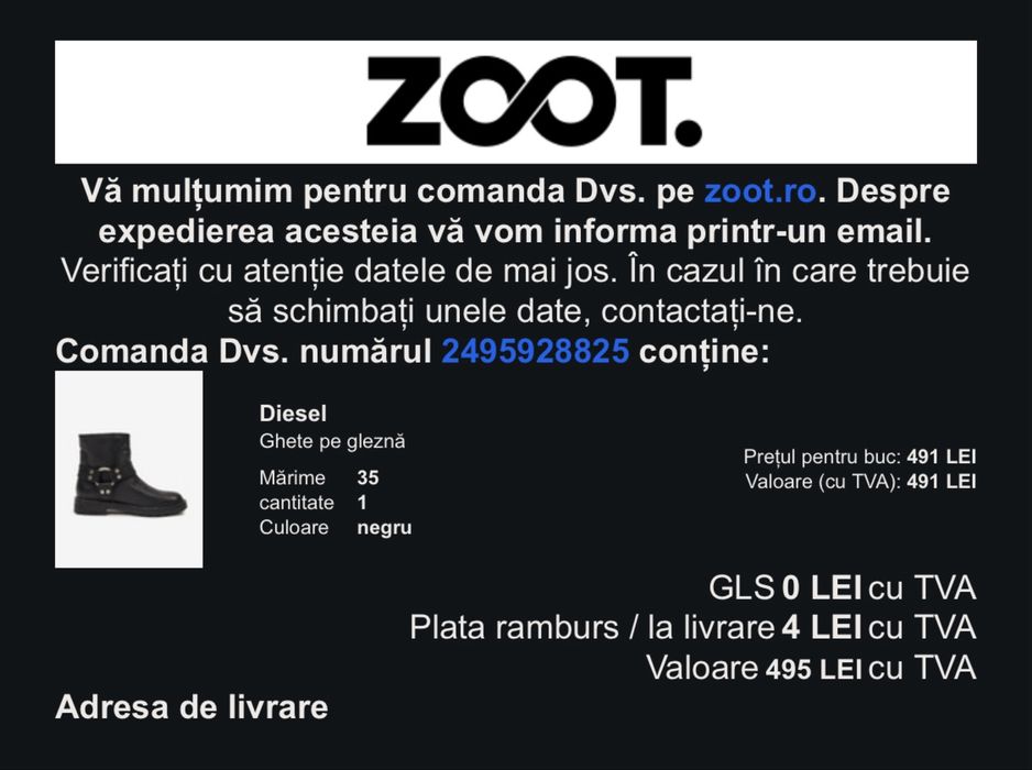 Vand ghete diesel originale marimea 35