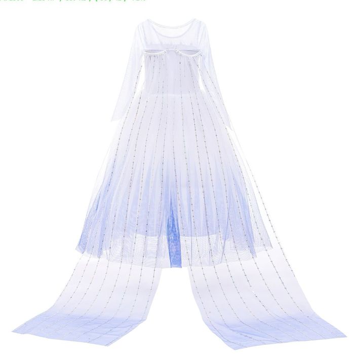 Рокля на ЕЛЗА от FROZEN с два подаръка: светещ ластик и корона