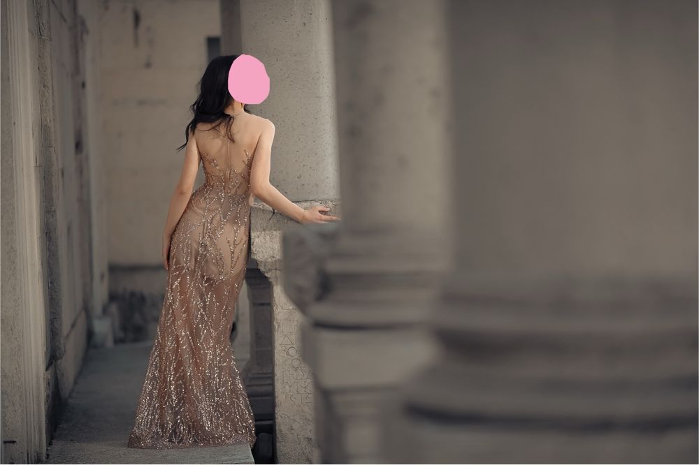 Бална рокля с пайети