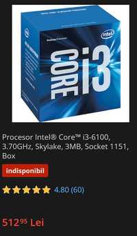 Procesor Intel Core i3 6100 Tray 3,7Ghz Skylake Socket 1151