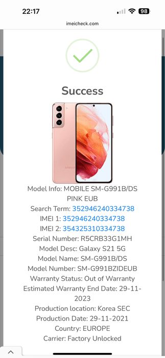 Samsung s21 5g display spart
