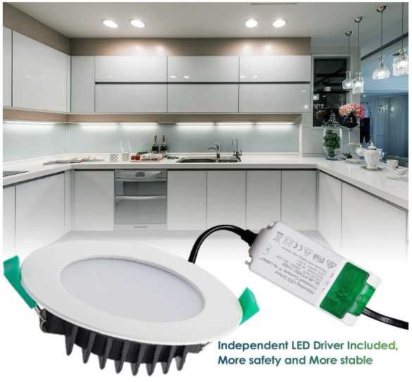 Bec Incastrat Spot LED ALUSSO,10W reglaj,100mm,pach 6 buc,clasaE,IP44