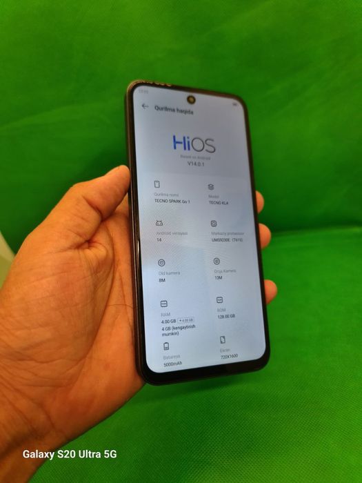 Tecno spark Go1 sotiladi 128Gb