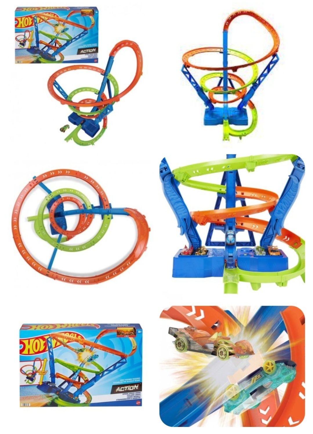 Mattel Hot Wheels Spiral Speed Crash - Детска писта с една кола