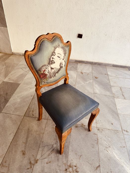 Уникален дизайнерски ретро стол – класика с модерен акцент