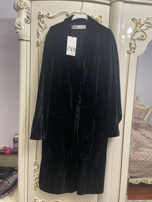 Плащ  велюровый тренч длнина до колена