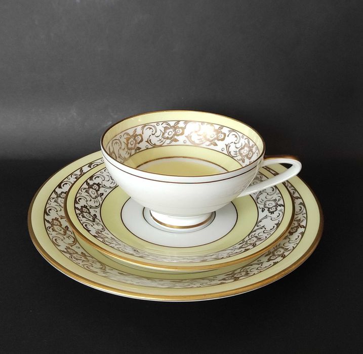 Троен сет за чай/дълго кафе от фин порцелан