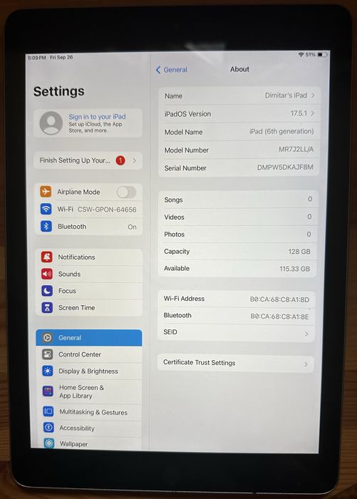 iPad 6-то поколение с подарък Apple Watch Series 5