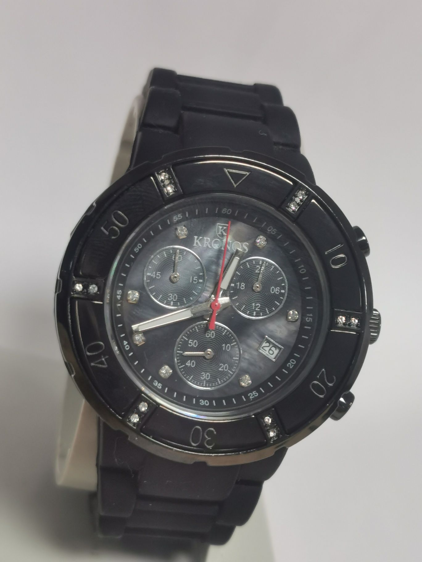 Ceas Kronos - Chronograph-Calendar-AM-PM-Cadran Perlat-40,5 mm