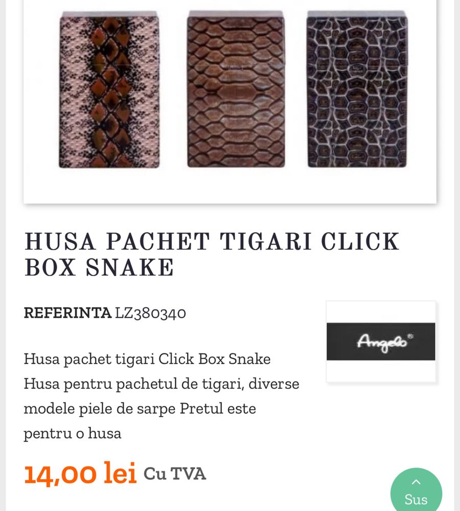Husa Pachet Tigari CLICK BOX SNAKE
