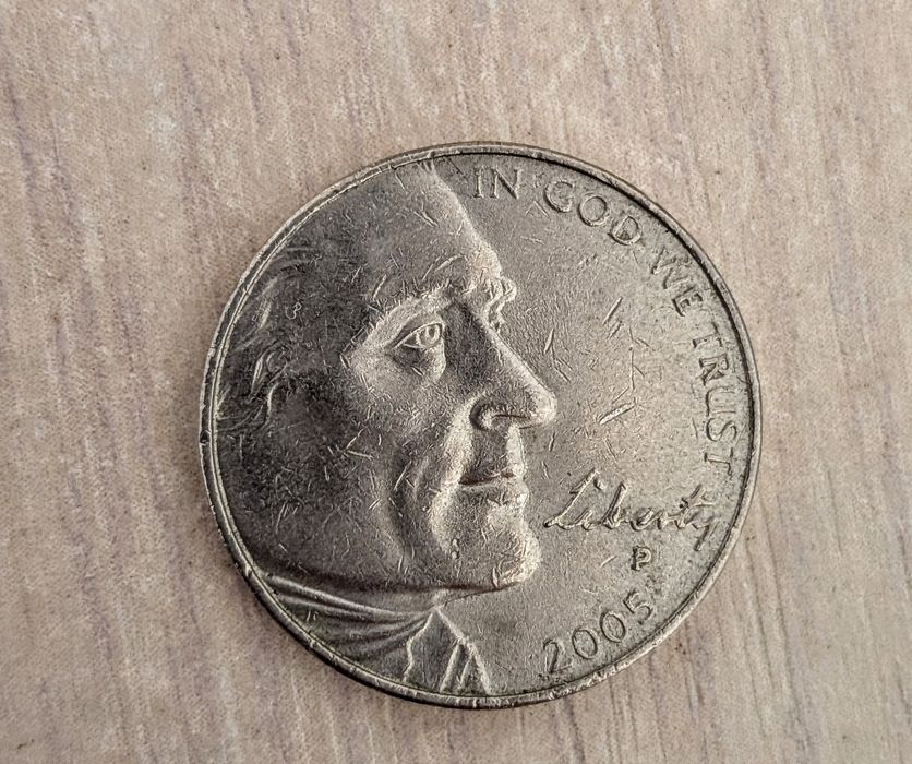 Lot monede vechi SUA America 5 cenți ('63, 69, 86, 99, '00), one dime