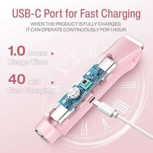 Нова Електрическа самобръсначка за жени мокро/сухо бръснене, LED екран