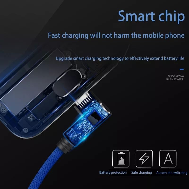 Cablu Fast Charge USB type-C 90°