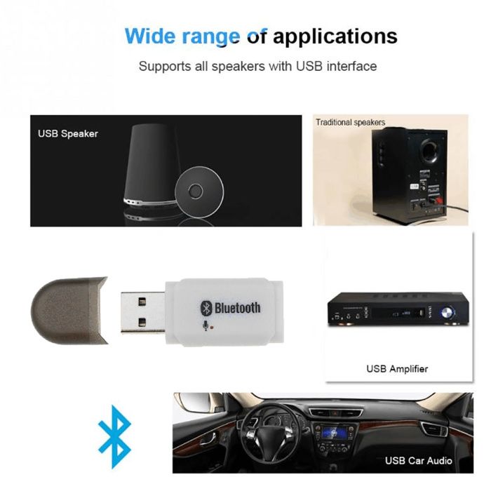 Блутут Авто Хендсфрий Донгъл Bluetooth USB Адаптер за кола