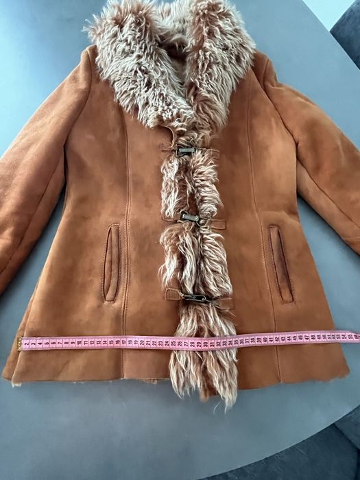 Cojoc de dama din piele naturala cu blana Maro coniac