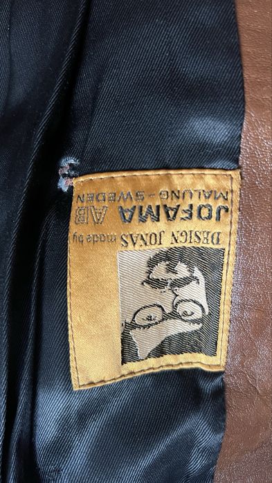 Trench de piele maro cu guler - designer