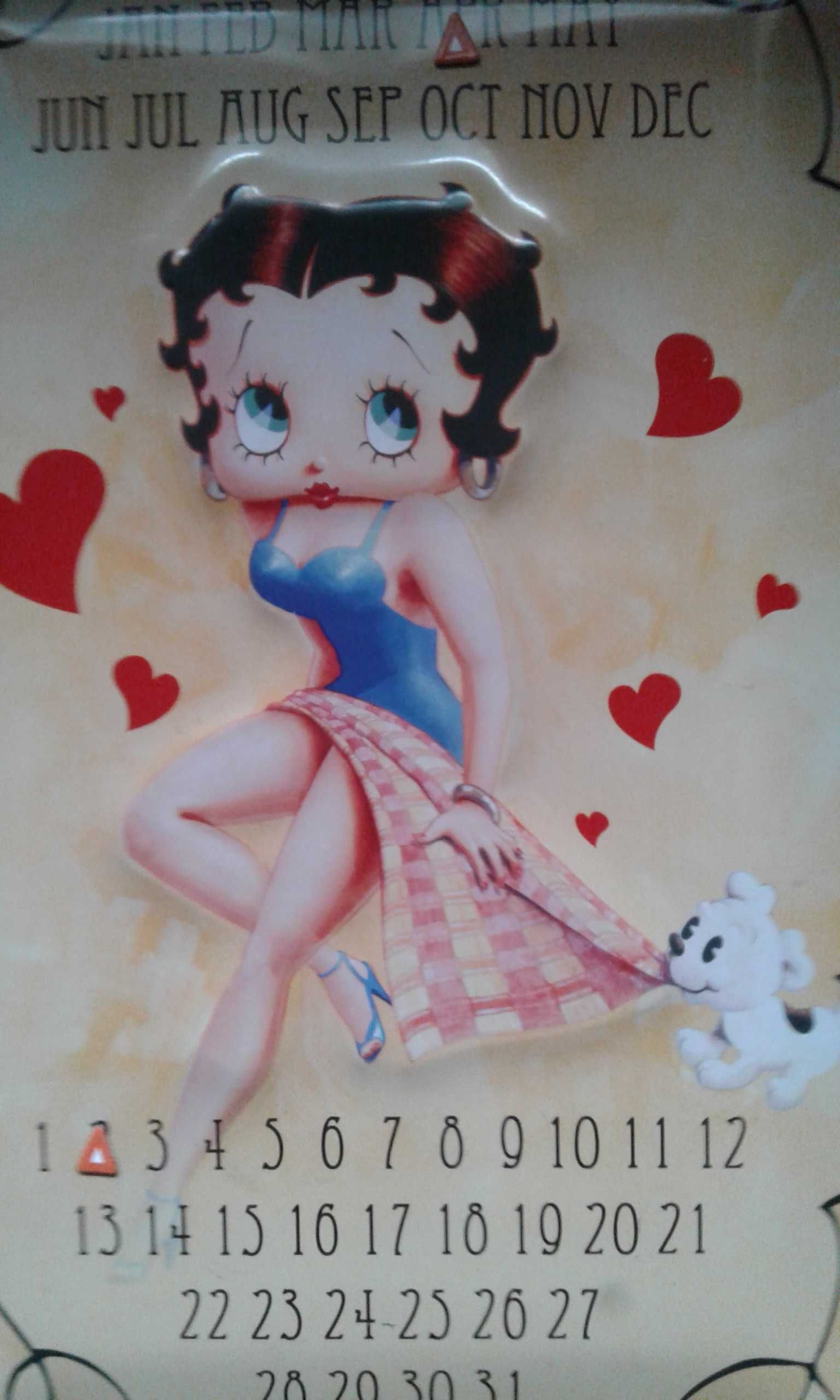 Calendar Betty Boop - din desene animate (metalic-30cm inaltime)