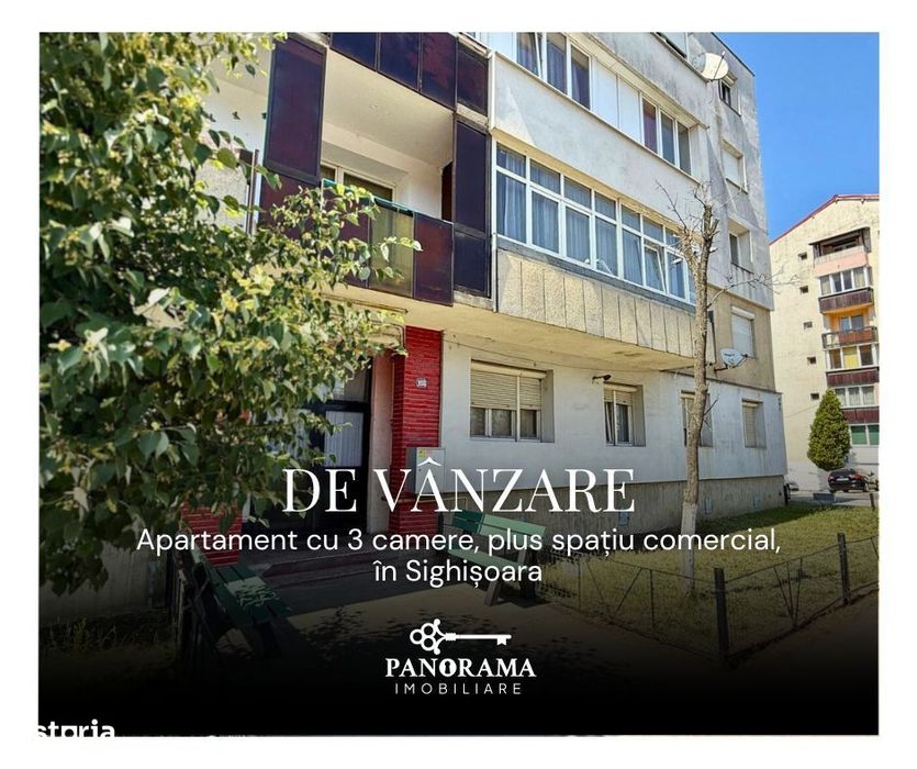 Apartament spațios și versatil cu spatiu comercial in Sighisoara