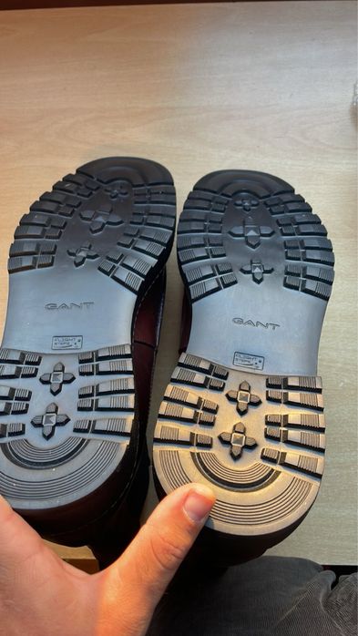 Мъжки кожени боти обувки Gant