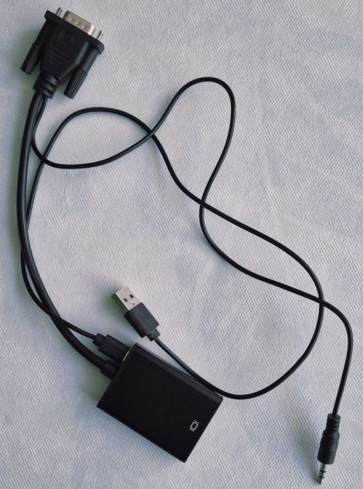 Видео адаптер, VGA/HDMI/USB/Aux, 1080P
